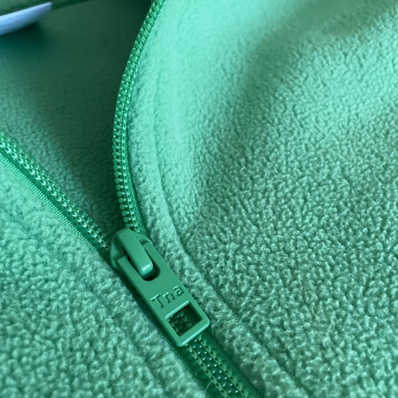 Aritzia green quarter zip cropped sweater - Picture 2 of 4